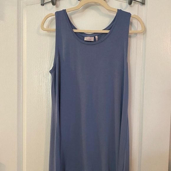 LOGO layers blue sleeveless tank top tunic Sz S - Picture 1 of 8